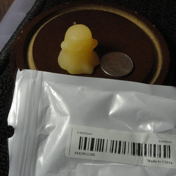 Sunstone Ghost Spooky carved Crystal 1.25" tall~Cute ~Witch~Reiki~Hallow… - Picture 5 of 5